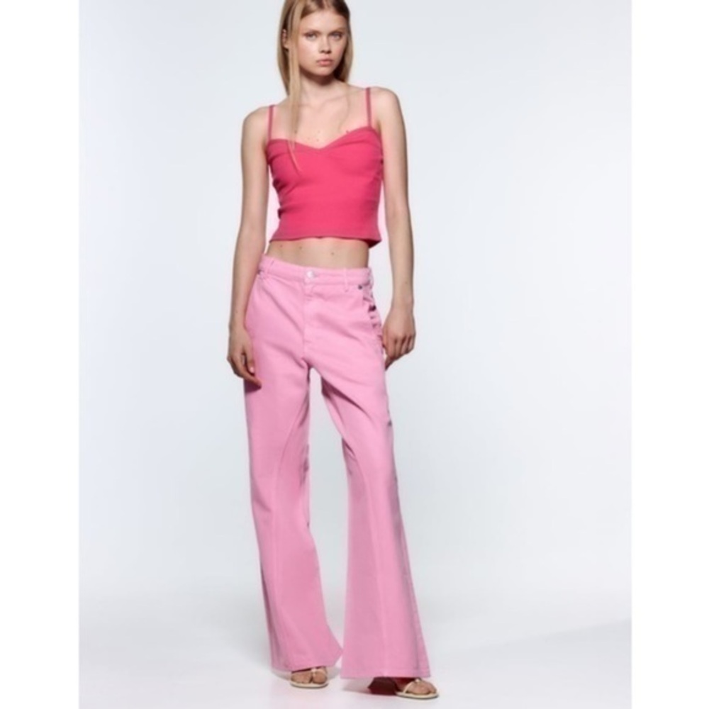 New Zara | Ribbed Pink Top - Picture 7 of 7